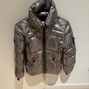 SAM. Metallic Gray Kids Puffer Jacket